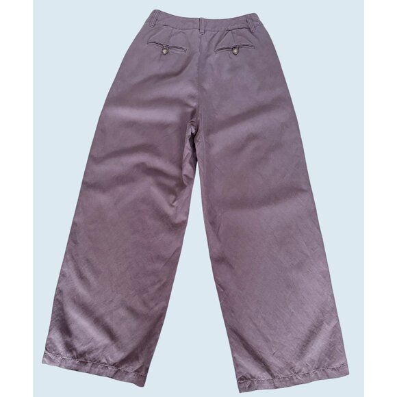 MADEWELL The Harlow Wide Leg Pleated Pant Purple Hi Rise Sz 2 - Picture 4 of 8